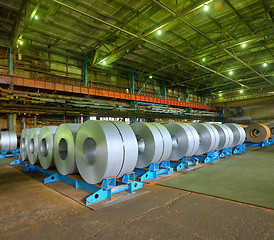 Image showing rolls of steel sheet