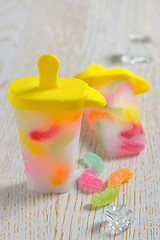 Image showing popsicles ice pops with candy