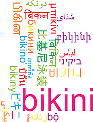 Image showing Bikini multilanguage wordcloud background concept