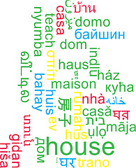 Image showing House multilanguage wordcloud background concept