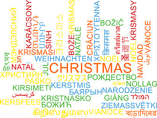 Image showing Christmas multilanguage wordcloud background concept