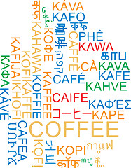 Image showing Coffee multilanguage wordcloud background concept