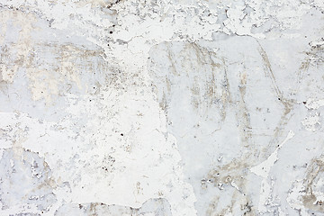 Image showing Grungy White Concrete Wall Background