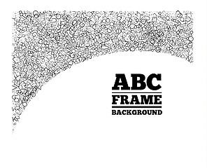 Image showing Frame created from the letters of different sizes 