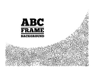 Image showing Frame created from the letters of different sizes 