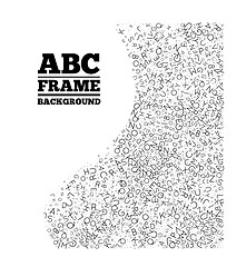 Image showing Frame created from the letters of different sizes 