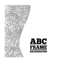 Image showing Frame created from the letters of different sizes 