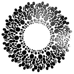 Image showing Black circle with dot