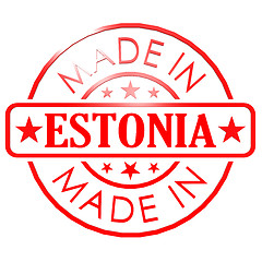 Image showing Made in Estonia red seal