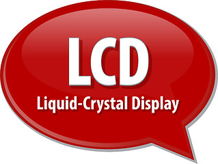 Image showing LCD acronym definition speech bubble illustration