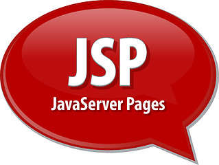 Image showing JSP acronym definition speech bubble illustration