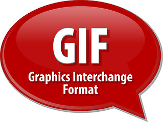 Image showing GIF acronym definition speech bubble illustration