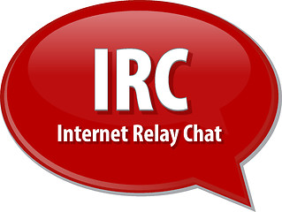 Image showing IRC acronym definition speech bubble illustration