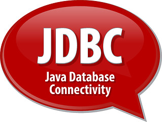 Image showing JDBC acronym definition speech bubble illustration