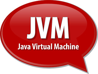 Image showing JVM acronym definition speech bubble illustration