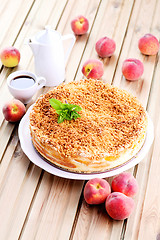 Image showing peaches cheesecake