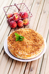 Image showing peaches cheesecake