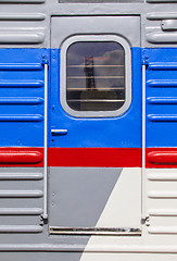 Image showing front door in an old passenger wagon