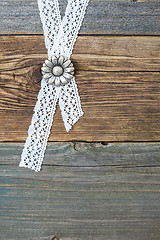 Image showing buttons flowers and lace tape