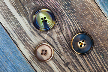Image showing three vintage buttons