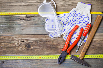 Image showing still life with working tools