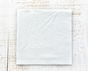 Image showing white paper napkin