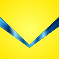 Image showing Abstract contrast yellow blue tech background