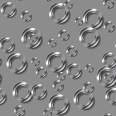 Image showing Abstract metal circles seamless background