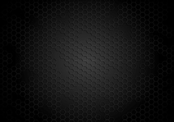 Image showing Dark tech background with hexagons