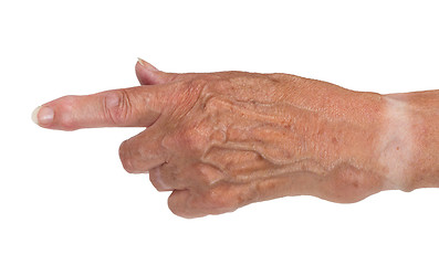 Image showing Hand of an old woman