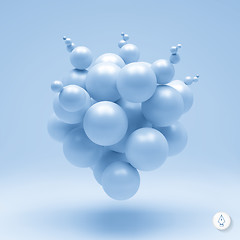 Image showing 3d abstract spheres composition. Vector illustration. 