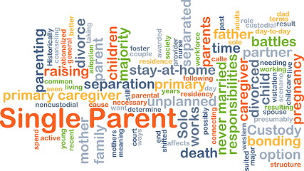 Image showing Single parent background concept