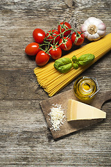 Image showing Pasta with ingredients