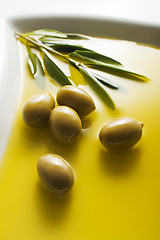 Image showing Olive oil background