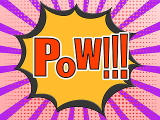 Image showing Pow Comic Speech Bubble