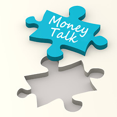 Image showing Money talk on puzzle