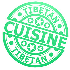 Image showing Tibetan cuisine stamp