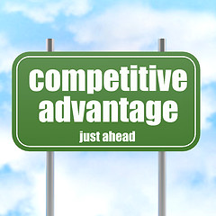 Image showing Competitive Advantage Road Sign