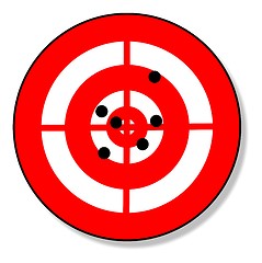 Image showing target and shots