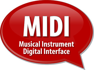 Image showing MIDI acronym definition speech bubble illustration