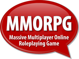 Image showing MMORPG acronym definition speech bubble illustration