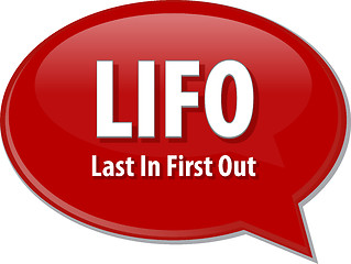 Image showing LIFO acronym definition speech bubble illustration