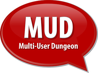 Image showing MUD acronym definition speech bubble illustration