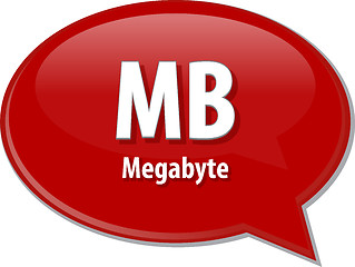 Image showing MB acronym definition speech bubble illustration