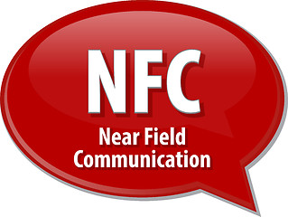 Image showing NFC acronym definition speech bubble illustration