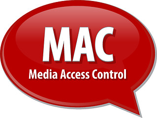 Image showing MAC acronym definition speech bubble illustration