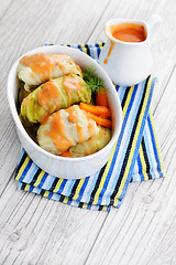 Image showing stuffed cabbage roll