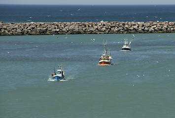 Image showing Fishing boat in harbour