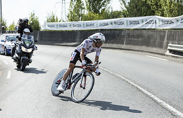 Image showing The Cyclist Thibaut Pinot - Tour de France 2014