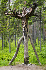 Image showing Wooden russian spirit of forest, vertical